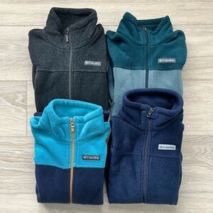 Columbia Kids' Fleece Hoodies - Black, Teal, Navy